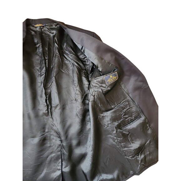 Brooks Brothers Tuxedo Jacket Men's Size 45L Vintage '97 Black Tie Wedding *Flaw - Picture 10 of 10